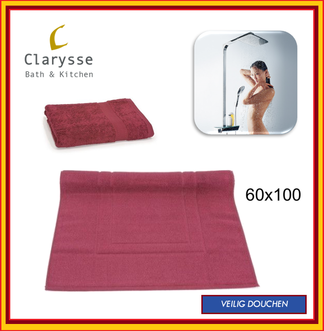 Dagknaller - Clarysse Talis Badmat Bordeaux (60X100) Dagknaller - Clarysse Talis Badmat Bordeaux (60X100)