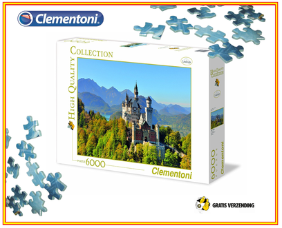 Dagknaller - Clementoni Puzzel 6000 Stukjes - Slot Neuschwanstein