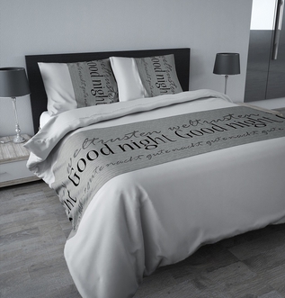 Dagknaller - Dekbedovertrek Royal Luxury Goodnight Grijs (Diverse Maten) Dagknaller - Dekbedovertrek Royal Luxury Goodnight Grijs (Diverse Maten)