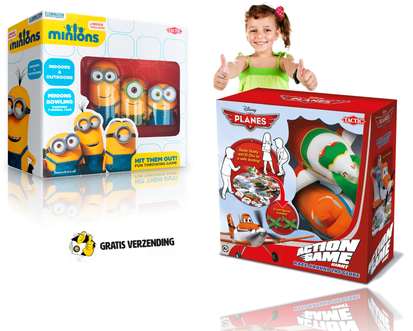 Dagknaller - Disney Planes Action Game Giant En Minions Hit Them Out - Kegelspel Dagknaller - Disney Planes Action Game Giant En Minions Hit Them Out - Kegelspel