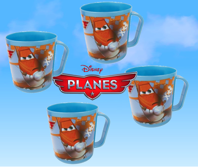 Dagknaller - Disney Planes Mok 350Ml - 4 Stuks!