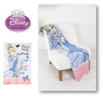 Dagknaller - Disney Princess Flutter - Polar Panel Fleece 100 X 150 Cm