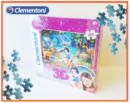 Dagknaller - Disney Sneeuwwitje Puzzel - 104 Stukjes + 3D Bril