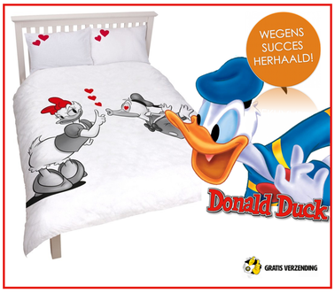Dagknaller - Donald Duck Dekbedovertrek - 240 X 220 Cm