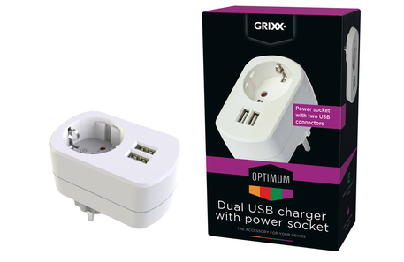 Dagknaller - Dubbele Usb Lader Met Wandcontactdoos Dagknaller - Dubbele Usb Lader Met Wandcontactdoos
