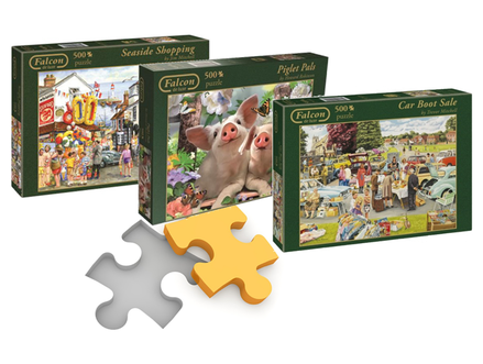 Dagknaller - Falcon Deluxe Puzzel Pakket - 3 X 500 Stukjes