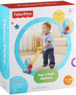 Dagknaller - Fisher-Price Duw &Amp; Rij Olifant - Looptrainer