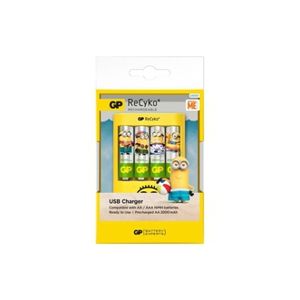 Dagknaller - Gp Powerbank U411 Incl. 4 X 2000Mah Recyko+ Minions Dagknaller - Gp Powerbank U411 Incl. 4 X 2000Mah Recyko+ Minions