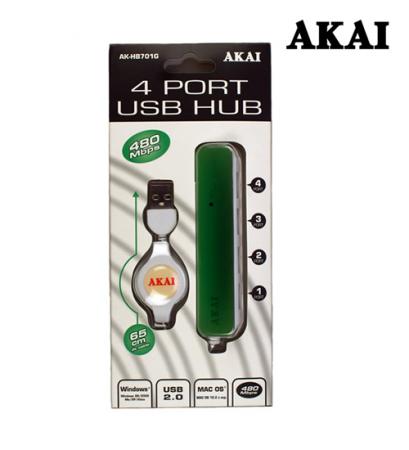 Dagknaller - Gratis! Akai 4-Poorts Usb 2.0 Hub Dagknaller - Gratis! Akai 4-Poorts Usb 2.0 Hub