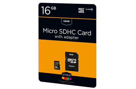 Dagknaller - Grixx Micro Sdhc Card 16Gb Class 10 Incl. Adapter Dagknaller - Grixx Micro Sdhc Card 16Gb Class 10 Incl. Adapter