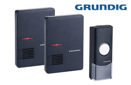 Dagknaller - Grundig Draadloze Deurbel Inclusief 2 Ontvangers Dagknaller - Grundig Draadloze Deurbel Inclusief 2 Ontvangers