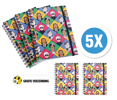 Dagknaller - Hardcover Notebook - Andy Tuohy 5 Stuks! Dagknaller - Hardcover Notebook - Andy Tuohy 5 Stuks!