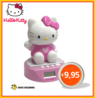 Dagknaller - Hello Kitty Wekker Meisjes Roze 14 X 19,5 X 14 Cm
