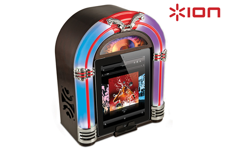 Dagknaller - Ion Retro Jukebox Dock Voor Ipad En Ipod Dagknaller - Ion Retro Jukebox Dock Voor Ipad En Ipod