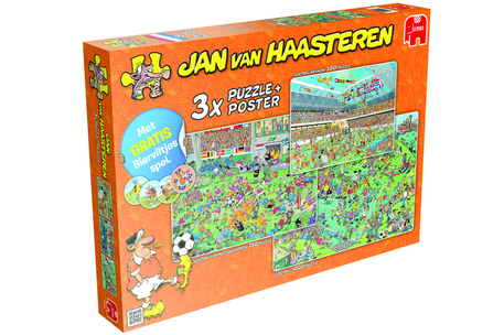Dagknaller - Jan Van Haasteren 3-In-1 Voetbal Puzzel Dagknaller - Jan Van Haasteren 3-In-1 Voetbal Puzzel