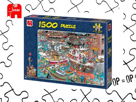 Dagknaller - Jan Van Haasteren De Haven - Puzzel 1500 Stukjes Dagknaller - Jan Van Haasteren De Haven - Puzzel 1500 Stukjes