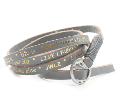 Dagknaller - Jwlz Armband Leer Grijs Dagknaller - Jwlz Armband Leer Grijs