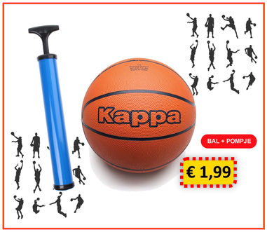 Dagknaller - Kappa Basketbal + Gratis Ballenpomp Dagknaller - Kappa Basketbal + Gratis Ballenpomp