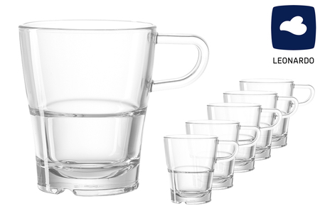 Dagknaller - Leonardo Senso Koffie En Theeglas - 6 Stuks Dagknaller - Leonardo Senso Koffie En Theeglas - 6 Stuks