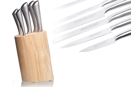 Dagknaller - Muller Cuisine Professional 6-Delige Messenset In Blok (203218) Dagknaller - Muller Cuisine Professional 6-Delige Messenset In Blok (203218)