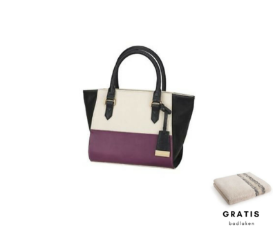 Dagknaller - Naomi Campbell Colour Block Tote Bag + Gratis Badlaken Dagknaller - Naomi Campbell Colour Block Tote Bag + Gratis Badlaken
