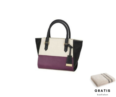 Dagknaller - Naomi Campbell Colour Block Tote Bag + Gratis Badlaken