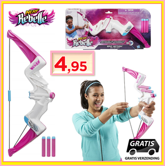 Dagknaller - Nerf Rebelle Epic Action Bow - Boog Inclusief 3 Pijltjes Dagknaller - Nerf Rebelle Epic Action Bow - Boog Inclusief 3 Pijltjes