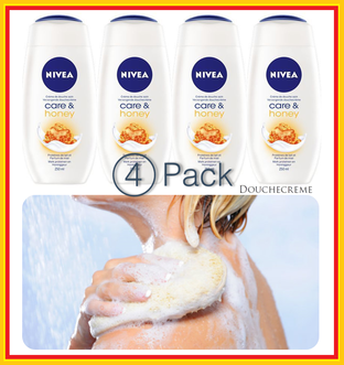 Dagknaller - Nivea Douche Creme Honey 250Ml - 4 Pack