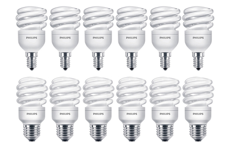 Dagknaller - Philips 6-Pack Tornado Spaarlamp (E27 Of E14) Dagknaller - Philips 6-Pack Tornado Spaarlamp (E27 Of E14)