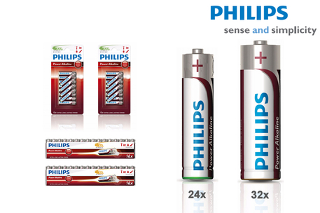 Dagknaller - Philips Batterijen Pakket (24X Aaa En 32X Aa) Dagknaller - Philips Batterijen Pakket (24X Aaa En 32X Aa)