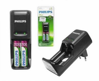 Dagknaller - Philips Multilife Batterijlader Incl. 2X Aa Batterij (Scb1290nb)