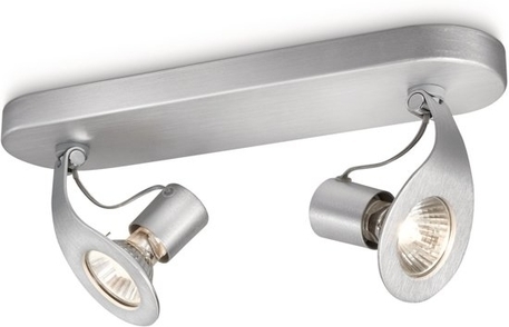 Dagknaller - Philips Myliving Spotlamp Aluminium 2-Spots (Gratis Verzending)