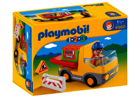 Dagknaller - Playmobil 123 Vrachtwagen Met Laadklep Dagknaller - Playmobil 123 Vrachtwagen Met Laadklep