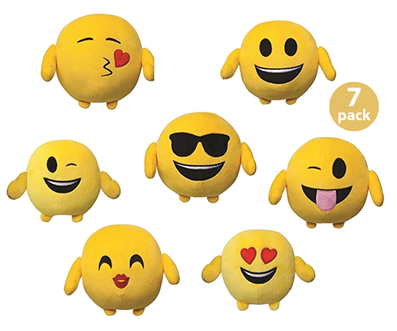 Dagknaller - Pluche Emoticons 18Cm 7-Pack