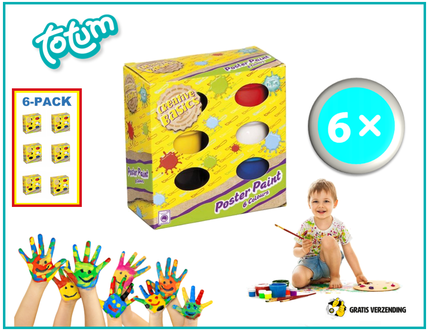 Dagknaller - Poster Paint Totum: Plakkaatverf 6-Pack (6X6 50 Ml) Dagknaller - Poster Paint Totum: Plakkaatverf 6-Pack (6X6 50 Ml)
