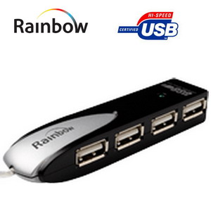 Dagknaller - Rainbow Pocket 4 Poort Usb 2.0 Hub Dagknaller - Rainbow Pocket 4 Poort Usb 2.0 Hub