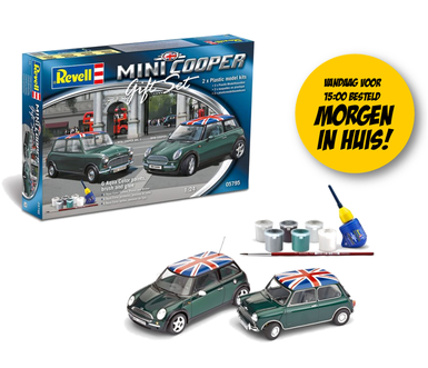 Dagknaller - Revell Auto Mini Cooper Gift Set - Bouwpakket - 1:24 Dagknaller - Revell Auto Mini Cooper Gift Set - Bouwpakket - 1:24