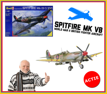 Dagknaller - Revell Vliegtuig Spitfire Mk. Ix C/Xvi - Bouwpakket - 1:48 Dagknaller - Revell Vliegtuig Spitfire Mk. Ix C/Xvi - Bouwpakket - 1:48