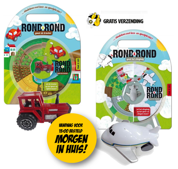 Dagknaller - Rond En Rond 1 En 2 - Rond En Rond Gaat... De Tractor En Vliegtuig Dagknaller - Rond En Rond 1 En 2 - Rond En Rond Gaat... De Tractor En Vliegtuig