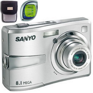 Dagknaller - Sanyo Vpc-s870 8.1 Megapixels Digitale Camera Met Lader En Tas Dagknaller - Sanyo Vpc-s870 8.1 Megapixels Digitale Camera Met Lader En Tas