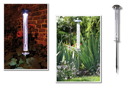 Dagknaller - Solar Rvs Buitenthermometer Incl. Led Verlichting Op Zonne-energie Dagknaller - Solar Rvs Buitenthermometer Incl. Led Verlichting Op Zonne-energie