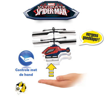 Dagknaller - Spider-Man Helikopter - Controleerbaar Met Hand!