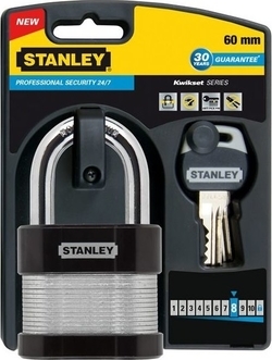 Dagknaller - Stanley S742-007 Veiligheidsslot - Gelamineerd 60Mm