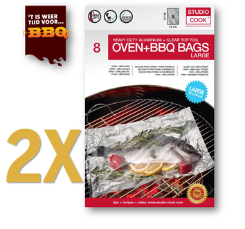 Dagknaller - Studio Cook Oven/Barbecue Bags - 2 X 8 Stuks