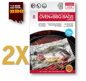 Dagknaller - Studio Cook Oven/Barbecue Bags - 2 X 8 Stuks Dagknaller - Studio Cook Oven/Barbecue Bags - 2 X 8 Stuks