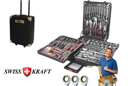 Dagknaller - Swiss Kraft 226-Delige Professionele Gereedschapset In Trolley Dagknaller - Swiss Kraft 226-Delige Professionele Gereedschapset In Trolley