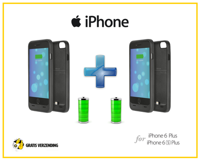 Dagknaller - Telefoonhoesje Met Batterij - Iphone 6 Plus/6S Plus - 2 Stuks!! Dagknaller - Telefoonhoesje Met Batterij - Iphone 6 Plus/6S Plus - 2 Stuks!!