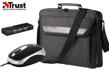 Dagknaller - Trust 17 Inch Notebook Value Pack (Draagtas, Muis En Usb-hub) Dagknaller - Trust 17 Inch Notebook Value Pack (Draagtas, Muis En Usb-hub)