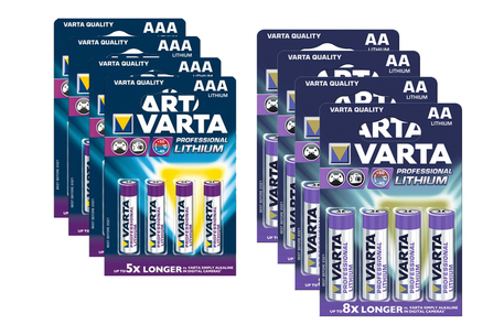 Dagknaller - Varta Lithium Batterijen Pakket (16 X Aa + 16 X Aaa)