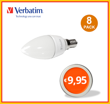 Dagknaller - Verbatim Led Candle E14 240V 5.5W/827 - 8 Pack Dagknaller - Verbatim Led Candle E14 240V 5.5W/827 - 8 Pack
